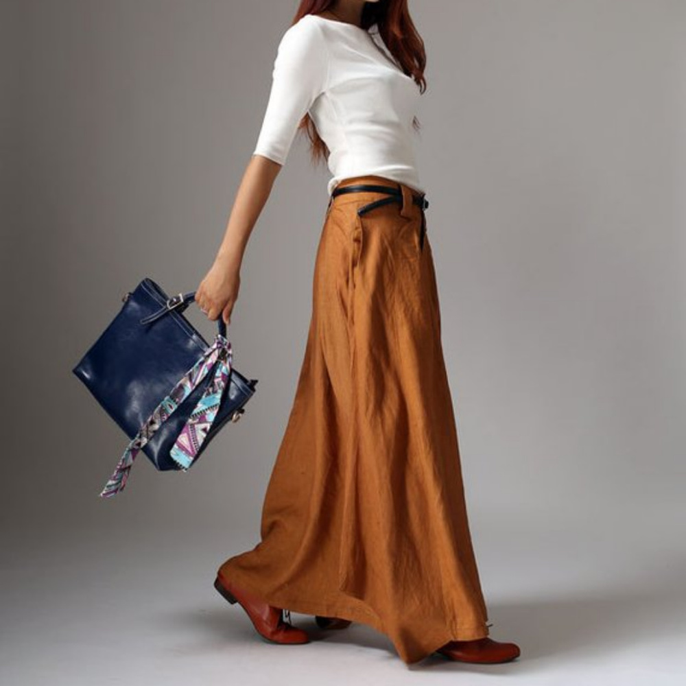 New Linen Maxi Skirt